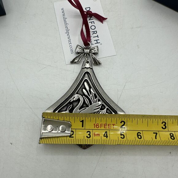 Danforth Pewter Seven Swans A Swimming Ornament Swan 12 Days Of Christmas - Picture 16 of 16
